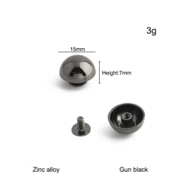 30/100/200PCS 8-20mm Mushroom Dome Bolt Metal Round Button Rivets For Handbag Clothing Decoration Screw Back Studs Accessories