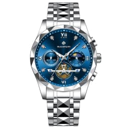 LIGE Automatic Watch for Men Top Original Luxury Skeleton Flywheel Mechanical Wristwatches Classic Calendar Business Man Watch