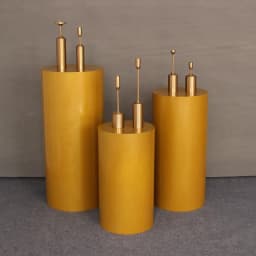 Iron Cylinder Circular Column for Wedding Decoration, Flower Stand Display, Party Cake Pedestal, White and Gold