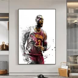Basketball Legends Canvas Art Kobe LeBron More Framless Wall Decor for Living Room Sports Themed Home Decoration Ideal Gift
