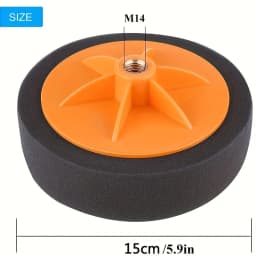 6-Inch Car Polishing Sponge Pad with M14 Thread - Durable Plastic for Buffer Polisher Polishing