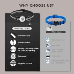 QR Code Pet Tag Cat Collar with QR Code ID Tag, Puppy Cat Accessories Reflective Kitten Collars, Cat Tag, Safety Quick Release