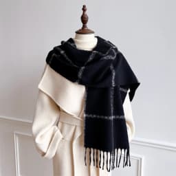 New Embossed Cashmere Women's Winter Scarf Warm Chunky Shawl Luxury Designer Tassels Pashmina Bufanda Lady Wrap Man Scarves