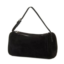 Donna-in Genuine Mini Suede Handbag Real Leather Square Pen Container Bag for Women