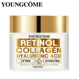 Retinol Face Cream Firming & Smoothing Moisturiser with Collagen & Hyaluronic Acid, Renewing Day Night Cream for Women & Men