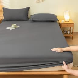 Soft Cotton Fitted Sheet Single Double King Queen Size Mattress Cover with Elastic Band Bed Sheet Bed Linens 100/120/150/180/200