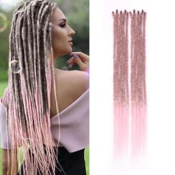 24 Inch Synthetic Dreadlock Hair Extensions 5 Strands/Lot Hippie Dreads Colorful DreadLoc Reggae Style Crochet Braids