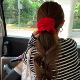 Women's Scrunchies Korean Super Large White Lace Large Hair Band Leather Band French Vintage Lace Tie Head Rope Sweet Style Nice