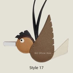 Crocodile & Lizard Skin Bird Charm Handmade Luxury Bag Charm Pendant For Birkin & Kelly Bag Unique Designer Handbag Accessory