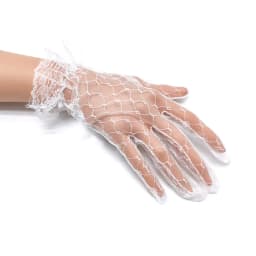 Retro See Through Lace Gloves Bridal Wedding Full Finger Gloves Banquet Performance Dinner Dress Accessories Mesh Hand Sleeves
