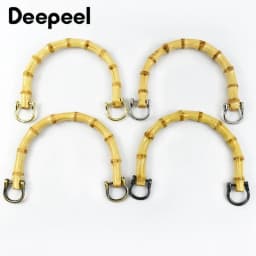 2/4Pcs Deepeel 12cm Natural Bamboo Bag Handles for Women Handbag Handle Purse Frame DIY Handmade Making Bags Replace Accessories