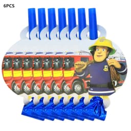 Fireman Sam Theme Happy Birthday Party Supplies Background Banner Paper Cup Plate Napkins Kids Boys Favor Balloons Decorations