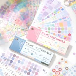 Journal GO 30pcs Colorful Dots Stickers Colored Marks Sticker Paper for Diary Scrapbooking Collage Card Decoration Accessories