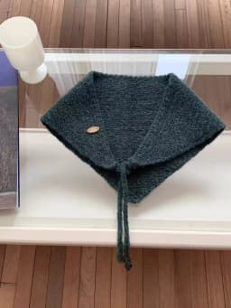 Ins Autumn Winter New Wool Knitted Triangle Scarf Solid Color Warm Outer Decorative Shawl Fart Curtain Korean Knitted Headband