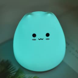 LED Colorful Night Light Animal Cat Silicone Soft Cartoon Baby Nursery Lamp for Gift Dropshipping