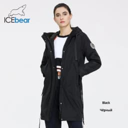 ICEbear 2023 new fall women's coat with a hood casual wear quality fashion autumn parka brand clothing GWC20035D