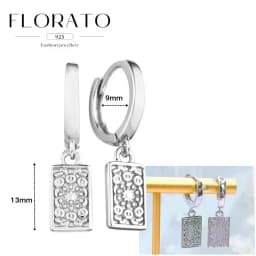 925 Sterling Silver ear needles Animal Butterfly/Elephant/Shell Pendant Hoop Earrings For Women Fashion Jewelry Accessories