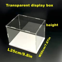 1pc Transparent Self-Assembled Acrylic Display Box Dustproof Storage Display Cabinet, Suitable for Car Models/Toys/Collectibles