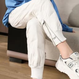 Thickened Winter down Cotton Pants High Waist Straight Leg Loose Fit Warm Fashionable Outdoor Wear for below 40 Degrees Cold