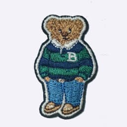 Cute Bear Embroidered Patches Iron on Sewing on Cartoon Patch for Clothing DIY Applique Decorative Emblem Accessories Stickers