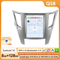 Android 14 2Din Car Radio for Subaru Outback Impreza Legacy 2009-2014 Multimedia Video Player Carplay 4G Stereo 9.7"