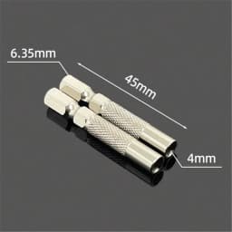 Premium 2PCS 1/4" 6.35mm Hex Shank to 4mm Hex Bit Adapter - High-Precision Converter for Precision Hex Socket Screws