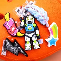 Original Space Alien Designer Shoe Charms 5pcs/lot Shoe Buckle Accessories Luxury Rainbow Sun Clog Dog Upper Jewelry Decorations
