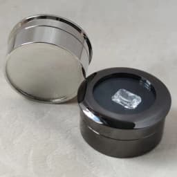 Black Round Diamond Display Box Stone Gem Storage Case Store Show Gemstone Organizer Silver Metal Diamond Gift Packaging Box
