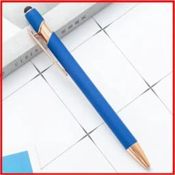 100 Pieces Free LOGO Engraving Ballpoint Pens for Touch Screens Metal Aluminum Handle Push Pen Writing School&Office Supply