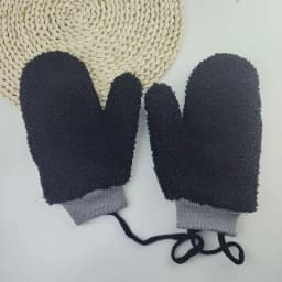 Winter Lamb Wool Halter Neck Full Finger Warm Mittens Korean Female Double Layer Plush Thicken Windproof Cycling Gloves H36