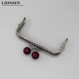 1PCS Super Lovely 10.5CM Silver Lace Pearl Bead Head Metal Purse frame Kiss Clasp DIY Bag Accessory