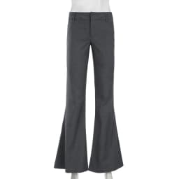 Lucyever Grey Low Waisted Flared Pants Female Y2K High Street Retro Wide Leg Trousers Fashion Slim Pocket Office Lady Suit Pants