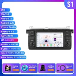 8+128G AI Voice Car Android Auto Radio for BMW E46 M3 318 320 325 330 335 Carplay 4G LTE Multimedia Player GPS Autoradio RDS SWC