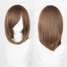 Anime 40cm Medium Basic Synthetic Bang Blond Cosplay Wig Black White Red Pink Green Brown Gold Blue Women Heat Resistant Hair