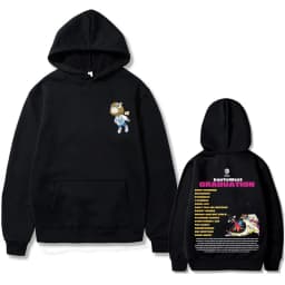 Kanye West Graduation Bear Double Sided Printed Hoodie Men Women Fashion Hip Hop Cool Sweatshirts Unisex Fleece Cotton Hoodies