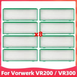 Fit For Vorwerk VR200 / VR300 Vacuum Cleaner Replacement Spare Parts Main Rubber Rolling Brush Side Spin Brushes Hepa Filter Set