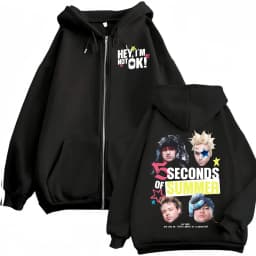 5 Seconds of Summer Everyone's A Star World Tour Zip Up Hoodies Men Women Harajuku Hip Hop Gothic Jacket Sweatshirt Hoodie Coats