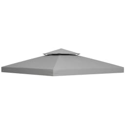 Outsunny 3 x 3(m) Gazebo Canopy Roof Top Replacement Cover Spare Part Dark Green (TOP COVER ONLY)