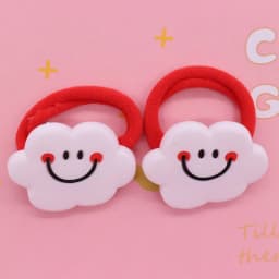 2Pcs/Set Sweet Cake Ice Cream Shape Hair Accessories Colorful Nylon Headband Kids Ponytail Holder Scrunchie Ornaments Gift