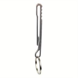 HOMEFISH Outdoor EDC Multifunction Tool Wallet Stainless Steel Keychain Key Ring Clasp Carabiner Money Clip Camping Accessories