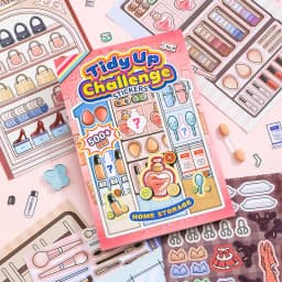 Mr.Paper 18Pcs Tidy Up Challenge Sticker Book Stress Relief Organizing Scene Sticker for DIY Journal Scrapbook Decor