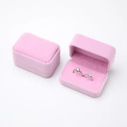 High-grade Double Slot Ring Box Jewelry Box for Wedding Proposal Engagement Ring Gift Storage Velvet Jewelry Organizer Box