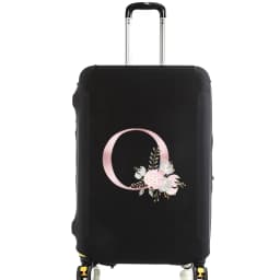 Luggage Case Suitcase Protective Cover Pink Flower Letter Name Pattern Travel Elastic Luggage Dust Cover Apply 18-28 Suitcase
