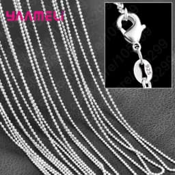 5PCS Wholesale Pure 925 Sterling Silver Charm Link Chain Necklace Jewelry with Strong Smooth Lobster Clasps 16-30 Inches