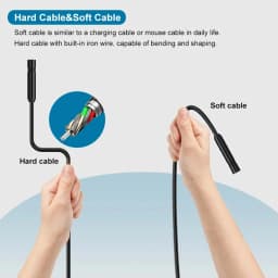 iOS Endoscope Camera for iOS System HD 960P Inspection Sewer Borescope Camera for 5/6/7/8/9/10/11/12/13/14/15/16/17...