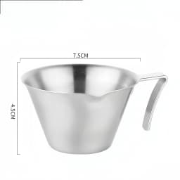 100ML Espresso Extraction Cup 304 Stainless Steel with Scale Thickened Exquisite Ounce Coffee Cup Home Kitchen Cafe Accessories