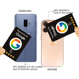 100Pcs Black Premium Wear‑Resistant Matte Finish Reusable Google Review Tap NFC Card Programmable NFC Tap Card User‑Friendly