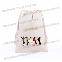 Michael Jackson Drawstring Bag Graphic Figure Print Pockets Gifts Bags Portable Jewelry Storage Pouches Men Women Packing Bags
