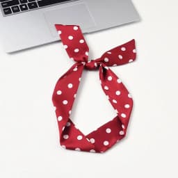 2025 Brand Design Dot Pattern Women Scarf Luxury Silk Scarf Fashion Hair Headband Foulard Skinny Bag Scarves Neckerchief