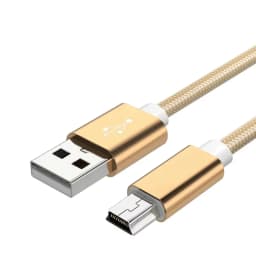 Braid Mini USB To USB Fast Data Transfers Charger Cable for MP3 MP4 Player Car DVR GPS Digital Camera HDD USB-A Cord 0.25m1m2m